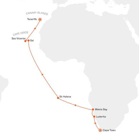 Originale Hapag-Lloyd Cruises Routenkarte EUX2761