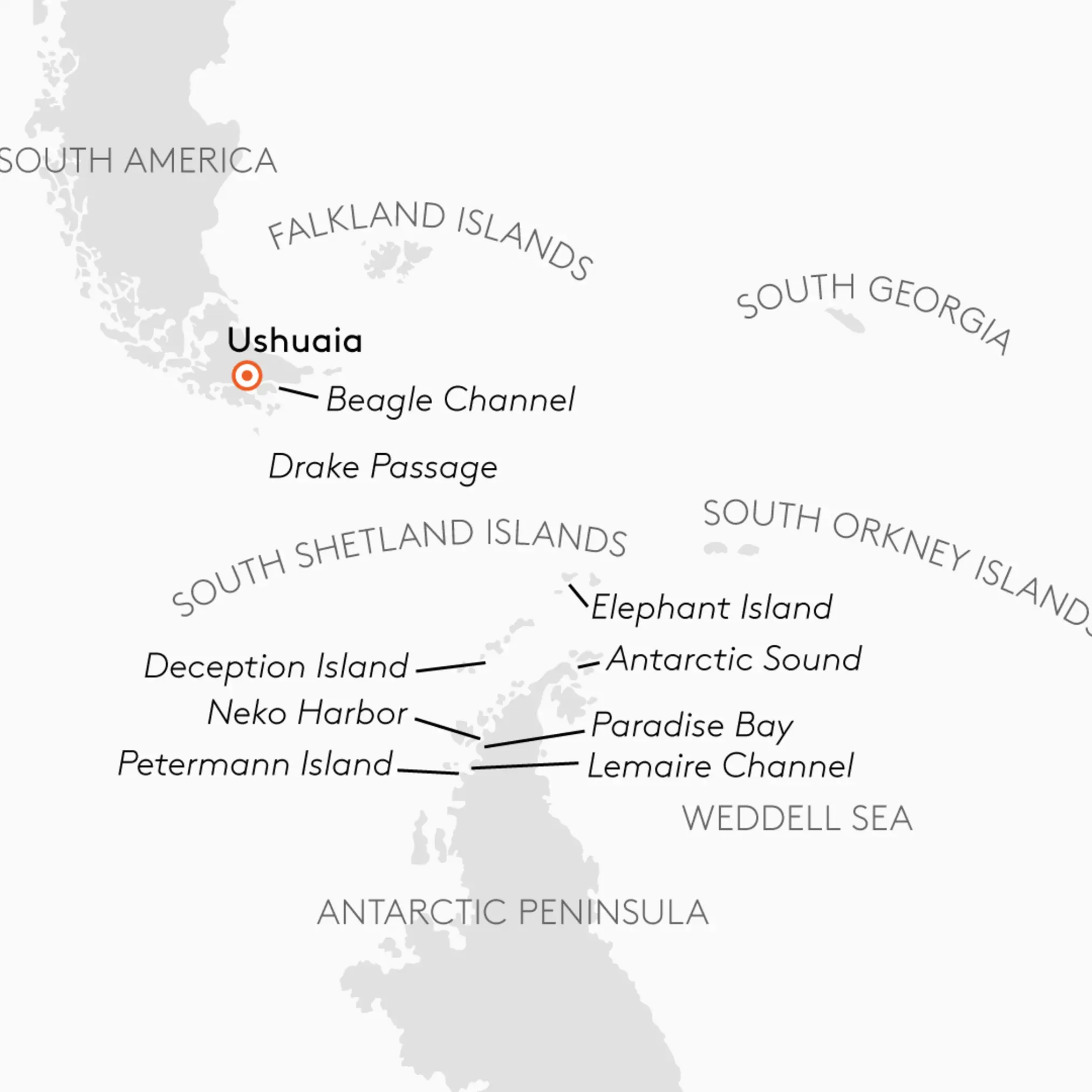 Grand Expedition Antarctica Route